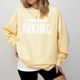 Books Coffee Biking Comfort Colors Sweatshirt Blue Spruce