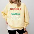 Books Coffee Cats Social Justice Comfort Colors Sweatshirt Blue Spruce Books Coffee Cats Social Justice Comfort Colors Sweatshirt Blue Spruce