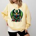 Books Dragon Reading Book Comfort Colors Sweatshirt Blue Spruce