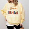 Books Helping Introverts Avoid Conversation Book Reading Comfort Colors Sweatshirt Blue Spruce