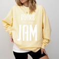 Books Are My Jam Graphic For Introverts Comfort Colors Sweatshirt Blue Spruce