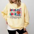 Books Are My Love Language Comfort Colors Sweatshirt Blue Spruce