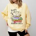Books Original Handheld Device Reader Literacy Book Lover Comfort Colors Sweatshirt Blue Spruce