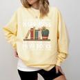 Books Reading Lovers Bookworm Librarian Book Nerd Read Comfort Colors Sweatshirt Blue Spruce