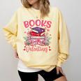 Books Are My Valentine Coquette Bow Book Flower Girl Women Comfort Colors Sweatshirt Blue Spruce Books Are My Valentine Coquette Bow Book Flower Girl Women Comfort Colors Sweatshirt Blue Spruce