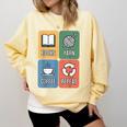 Books Yarn Coffee Repeat Crocheting Comfort Colors Sweatshirt Blue Spruce Books Yarn Coffee Repeat Crocheting Comfort Colors Sweatshirt Blue Spruce