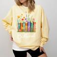Booktrovert Book Reader Book Nerd Book Reading Lover Premium Tri-Blend Comfort Colors Sweatshirt Blue Spruce