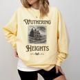 Bronte Novel Wuthering Heights Moorland Gothic Book Cover Comfort Colors Sweatshirt Blue Spruce Bronte Novel Wuthering Heights Moorland Gothic Book Cover Comfort Colors Sweatshirt Blue Spruce