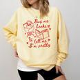 Buy Me Books And Tell Me I'm Pretty Comfort Colors Sweatshirt Blue Spruce
