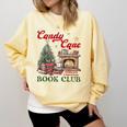 Candy Cane Book Club Holiday Party & Book Exchange Comfort Colors Sweatshirt Blue Spruce Candy Cane Book Club Holiday Party & Book Exchange Comfort Colors Sweatshirt Blue Spruce