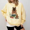 Capybara Glasses Reading Books Capybara Nerd Bookworm Comfort Colors Sweatshirt Blue Spruce Capybara Glasses Reading Books Capybara Nerd Bookworm Comfort Colors Sweatshirt Blue Spruce
