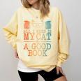 Cat & Book Art For Men Women Cat Librarian Novel Book Lover Comfort Colors Sweatshirt Blue Spruce Cat & Book Art For Men Women Cat Librarian Novel Book Lover Comfort Colors Sweatshirt Blue Spruce