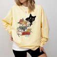 Cat And Books Flowers Reading Club Cat Lover Bookworm Comfort Colors Sweatshirt Blue Spruce Cat And Books Flowers Reading Club Cat Lover Bookworm Comfort Colors Sweatshirt Blue Spruce