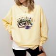 Cats Coffee Books Comfort Colors Sweatshirt Blue Spruce