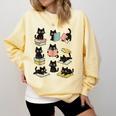 Cats Reading Books Cat Lover Comfort Colors Sweatshirt Blue Spruce