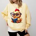 Chicken Reading a Book Farm Animal Chick Comfort Colors Sweatshirt Blue Spruce Chicken Reading a Book Farm Animal Chick Comfort Colors Sweatshirt Blue Spruce