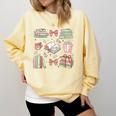 Christmas Book Lover Reading Reader Men Women Kids Xmas Comfort Colors Sweatshirt Blue Spruce