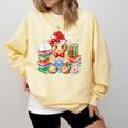 Christmas Gingerbread Man Reading Book Snowflake Teacher Comfort Colors Sweatshirt Blue Spruce Christmas Gingerbread Man Reading Book Snowflake Teacher Comfort Colors Sweatshirt Blue Spruce