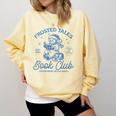 Christmas Snowman Frosted Tales Book Club Comfort Colors Sweatshirt Blue Spruce