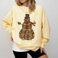 Christmas Snowman Made Of Books Holiday Reading Xmas Comfort Colors Sweatshirt Blue Spruce