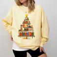 Christmas Tree Bookshelf Book Lover Library Men Women Kids Comfort Colors Sweatshirt Blue Spruce Christmas Tree Bookshelf Book Lover Library Men Women Kids Comfort Colors Sweatshirt Blue Spruce
