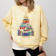 Christmas Tree Made Of Books Librarian Reader Holiday Comfort Colors Sweatshirt Blue Spruce Christmas Tree Made Of Books Librarian Reader Holiday Comfort Colors Sweatshirt Blue Spruce