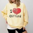 Clifford The Big Red Dog I Heart Clifford Childrens Books Comfort Colors Sweatshirt Blue Spruce