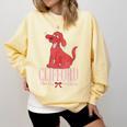 Clifford The Big Red Dog Pink Text With Bow Illustrated Book Comfort Colors Sweatshirt Blue Spruce Clifford The Big Red Dog Pink Text With Bow Illustrated Book Comfort Colors Sweatshirt Blue Spruce