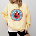Clifford The Big Red Dog Round Distressed Logo Kids Books Comfort Colors Sweatshirt Blue Spruce