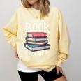 I Closed My Book To Be Here Books Lover Bookworm Comfort Colors Sweatshirt Blue Spruce