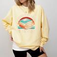 I Closed My Book To Be Here Reading Retro Bookworm Men Women Comfort Colors Sweatshirt Blue Spruce