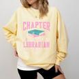 Closing This Chapter Retired Librarian 2025 Book Retirement Comfort Colors Sweatshirt Blue Spruce