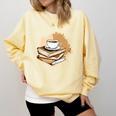 Coffee And Books Adult Books Lover Reading Comfort Colors Sweatshirt Blue Spruce Coffee And Books Adult Books Lover Reading Comfort Colors Sweatshirt Blue Spruce