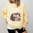 Coffee Cats And Books Cozy Calico Reader Love Cute Cat Comfort Colors Sweatshirt Blue Spruce Coffee Cats And Books Cozy Calico Reader Love Cute Cat Comfort Colors Sweatshirt Blue Spruce