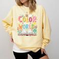 Color Our World Book Reading Program 2026 Summer Comfort Colors Sweatshirt Blue Spruce