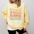 Colorful Dogs Books Plants Repeat Comfort Colors Sweatshirt Blue Spruce