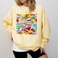 Comic Book Pop Art Modern Fun Comfort Colors Sweatshirt Blue Spruce Comic Book Pop Art Modern Fun Comfort Colors Sweatshirt Blue Spruce