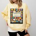 Composition Notebook Costume Teacher Matching Halloween Book Comfort Colors Sweatshirt Blue Spruce