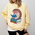 Cool Hedgehog Book Nerd Readers Comfort Colors Sweatshirt Blue Spruce Cool Hedgehog Book Nerd Readers Comfort Colors Sweatshirt Blue Spruce