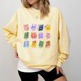 Cool Kids Read Books School Librarian Reading Teacher Comfort Colors Sweatshirt Blue Spruce