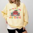 All The-Cool Kids Are Reading Book Lover Librarian Bookworm Comfort Colors Sweatshirt Blue Spruce