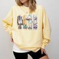Coquette Bookworm Reading Enthusiast Book Lover Book Comfort Colors Sweatshirt Blue Spruce
