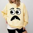 Creepy Face Carrot Halloween Book Character Costume Comfort Colors Sweatshirt Blue Spruce