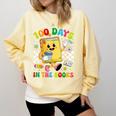 Cute 100 Days In The Books Groovy Boy Girl Teacher Comfort Colors Sweatshirt Blue Spruce
