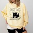 Cute Cats And Books Aesthetic Feline Reader Graphic Premium Tri-Blend Comfort Colors Sweatshirt Blue Spruce Cute Cats And Books Aesthetic Feline Reader Graphic Premium Tri-Blend Comfort Colors Sweatshirt Blue Spruce