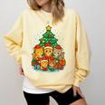 Cute Cats Reading Books Christmas Tree Comfort Colors Sweatshirt Blue Spruce Cute Cats Reading Books Christmas Tree Comfort Colors Sweatshirt Blue Spruce