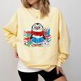 Cute Christmas A Penguin Reading Book Snowflake Hot Teacher Comfort Colors Sweatshirt Blue Spruce