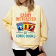 Cute Comic Book For Men Women Comic Book Collector Comfort Colors Sweatshirt Blue Spruce