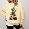 Cute Dragon Reading Book Bookworm Dragons And Books Comfort Colors Sweatshirt Blue Spruce Cute Dragon Reading Book Bookworm Dragons And Books Comfort Colors Sweatshirt Blue Spruce