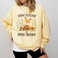 Cute Fox Stay Clever Read Books For Librarian Or Bookworm Comfort Colors Sweatshirt Blue Spruce Cute Fox Stay Clever Read Books For Librarian Or Bookworm Comfort Colors Sweatshirt Blue Spruce
